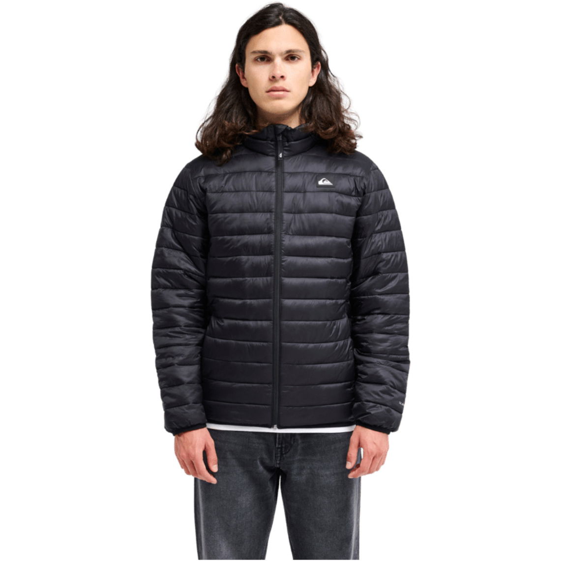2026 Quiksilver Mens Scaly Quilted Puffer Jacket EQYJK04190 - Black